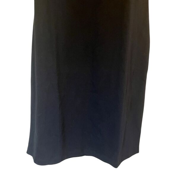 Old Navy Black Sheath Dress L Below Knee Sleeveless Cotton Tie Back NWT - Picture 9 of 14